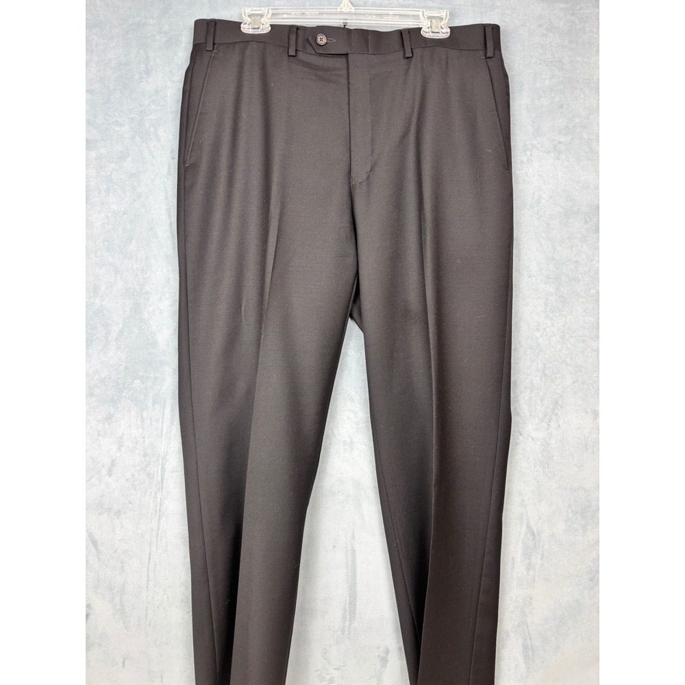Lauren Ralph Lauren Mens Black 100% Wool Dress Pants Trousers 36W x 32L